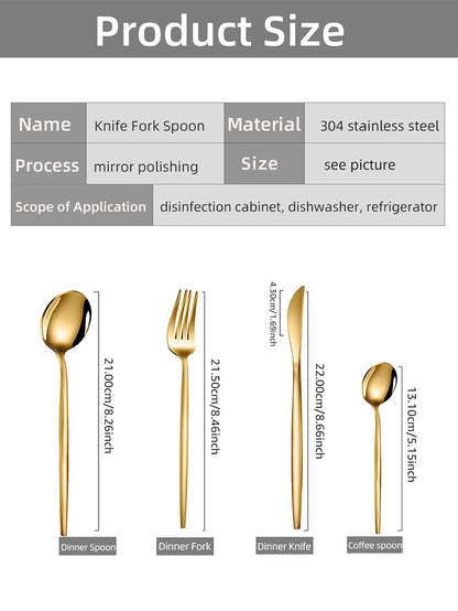 Elegance24 - Complete 24-Piece Cutlery Set