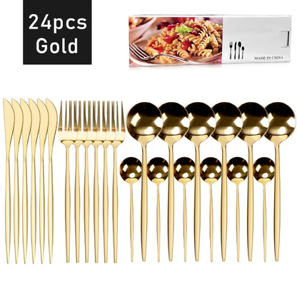 Elegance24 - Complete 24-Piece Cutlery Set
