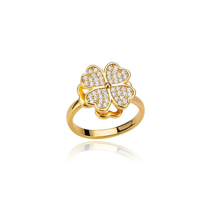 Heart & Clover Calm Ring