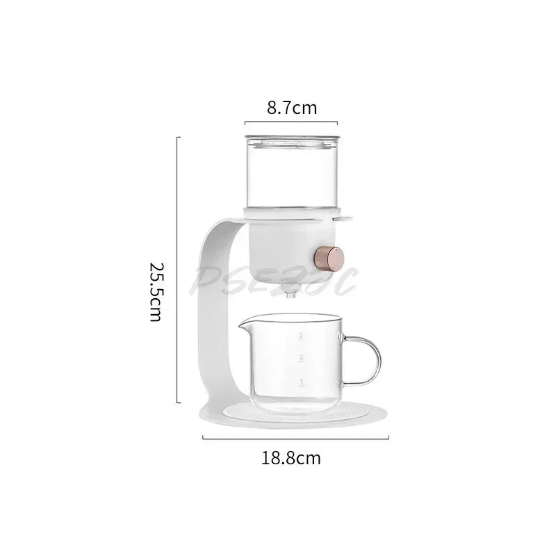 Théière en verre pour la maison – Filtre anti-goutte Ice Drop Extraction à froid Cafetière et théière