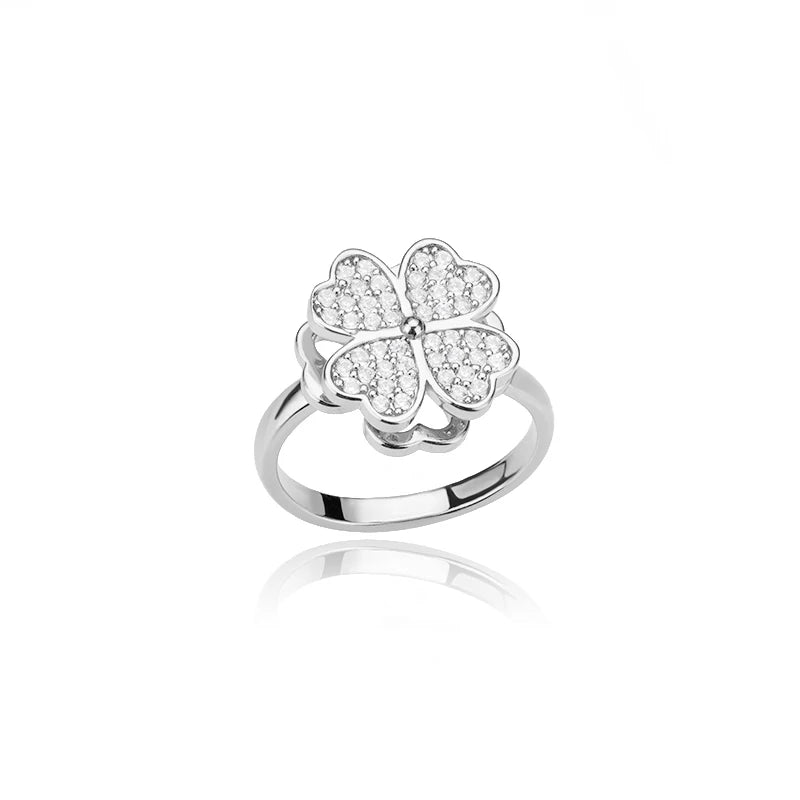 Heart & Clover Calm Ring