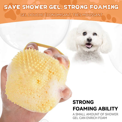 Furbrush - Soft Silicone Massage Brush with Integrated Shampoo Dispenser