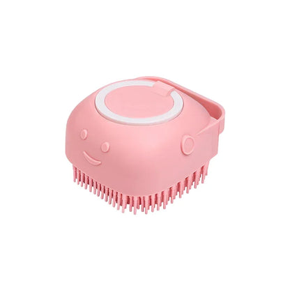 Furbrush - Soft Silicone Massage Brush with Integrated Shampoo Dispenser