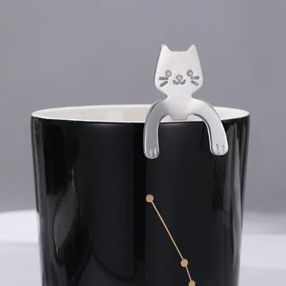 Catnip Scoop – Stylish stainless steel cat-shaped teaspoon