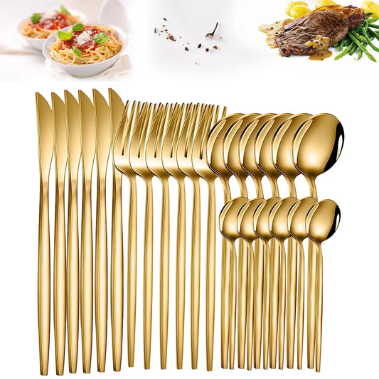 Elegance24 - Complete 24-Piece Cutlery Set