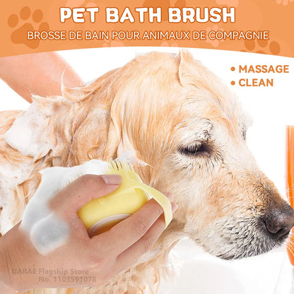 Furbrush - Soft Silicone Massage Brush with Integrated Shampoo Dispenser