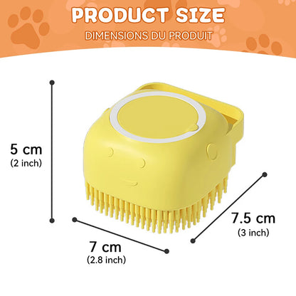 Furbrush - Soft Silicone Massage Brush with Integrated Shampoo Dispenser